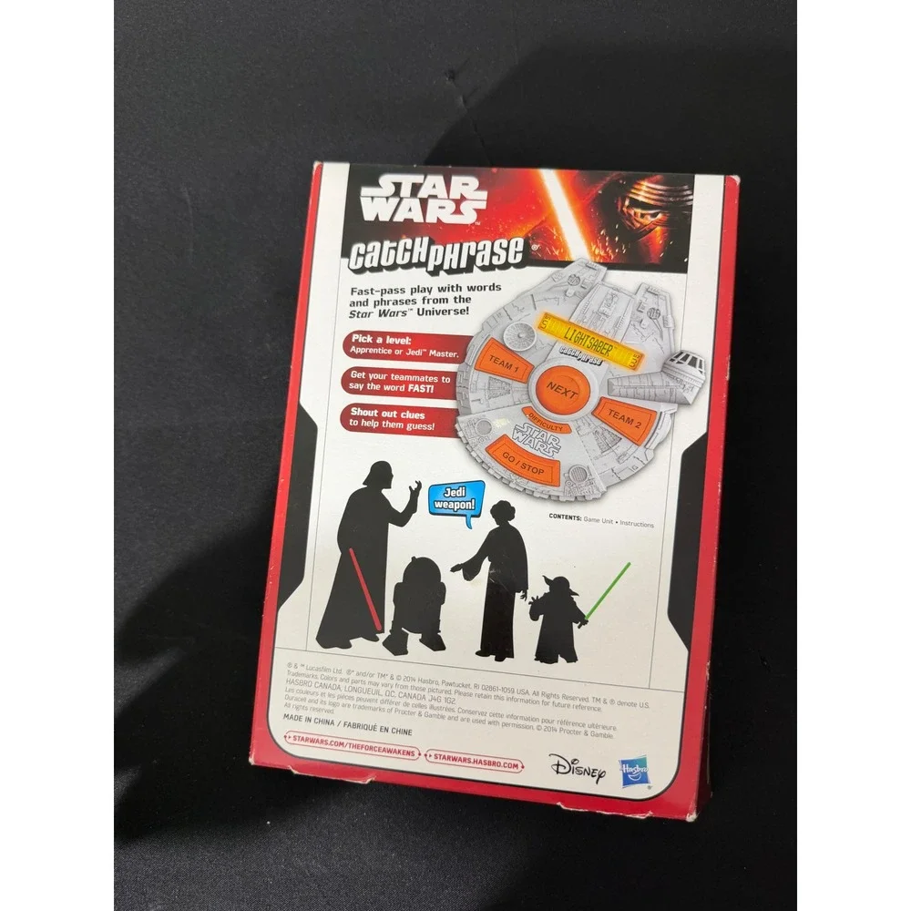 Hasbro Star Wars Catchphrase Game OS Gray NEW Millennium Falcon Electronic B2359